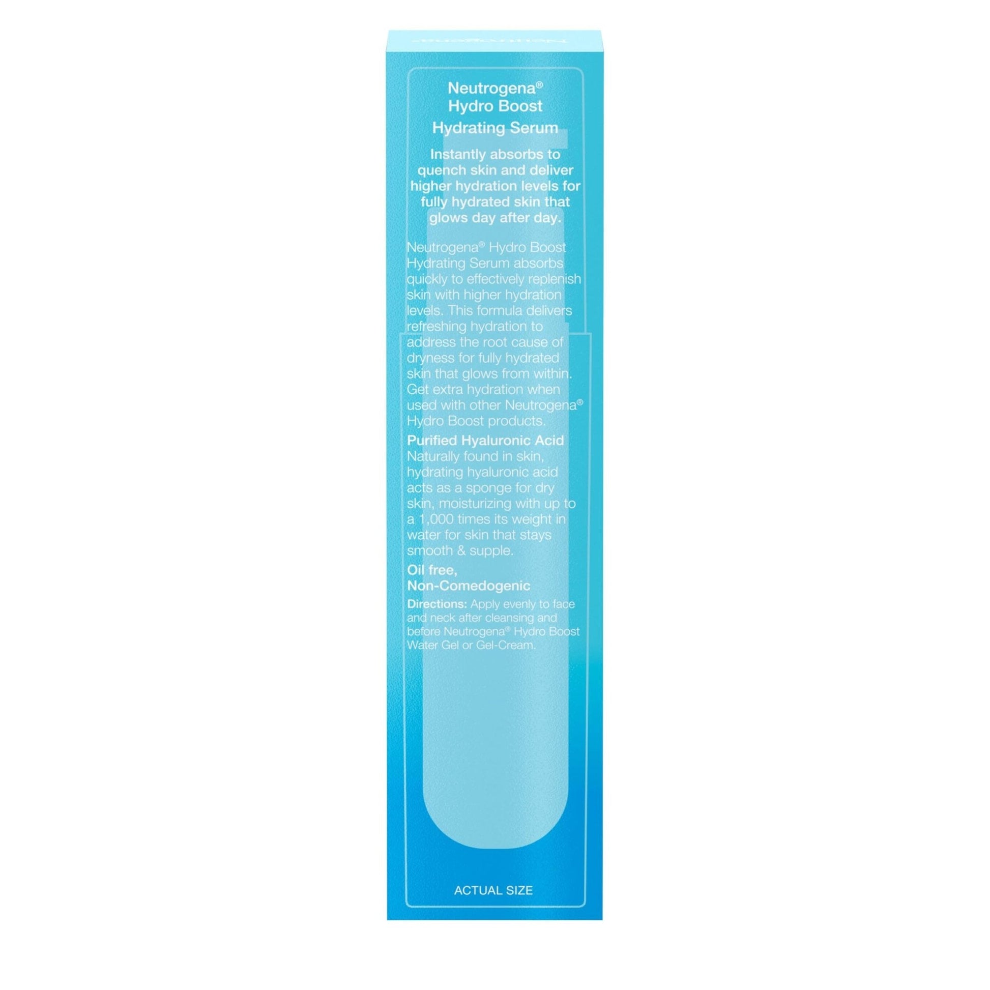 Neutrogena Hydro Boost Hydrating Hyaluronic Acid Face & Neck Serum, Fast-Absorbing - Maple Wellness Supplements