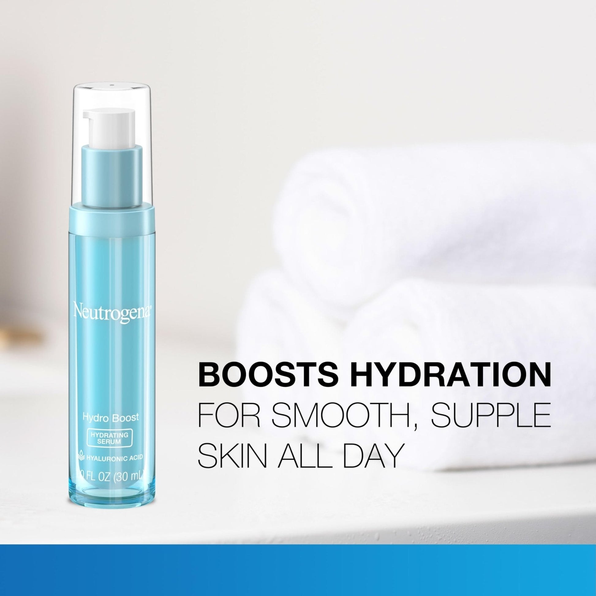 Neutrogena Hydro Boost Hydrating Hyaluronic Acid Face & Neck Serum, Fast-Absorbing - Maple Wellness Supplements