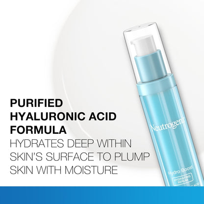 Neutrogena Hydro Boost Hydrating Hyaluronic Acid Face & Neck Serum, Fast-Absorbing - Maple Wellness Supplements