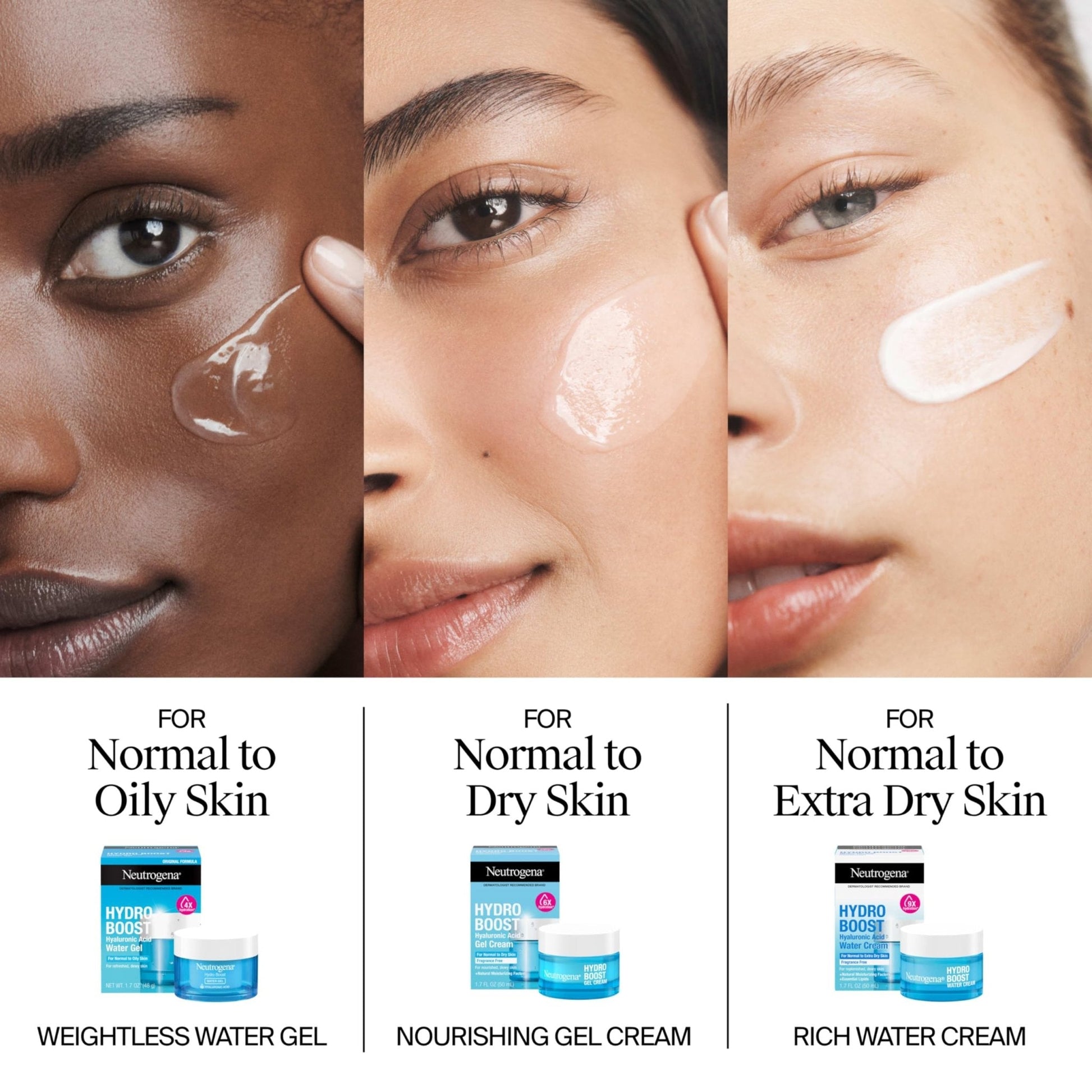 Neutrogena Hydro Boost Water Cream, 72 Hr Hydration for Normal/Extra Dry Skin, Fragrance Free, Face Moisturizer with Hyaluronic Acid, 1.7 oz - Maple Wellness Supplements
