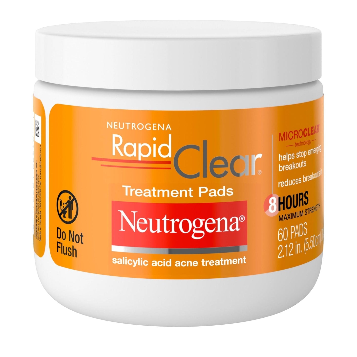 Neutrogena Rapid Clear Maximum Strength Acne Treatment Pads - Salicylic Acid Formula - Maple Wellness Supplements