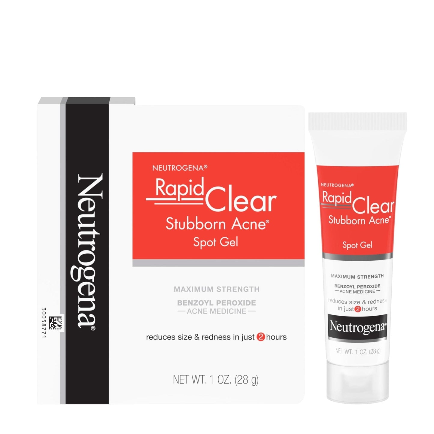 Neutrogena Rapid Clear Stubborn Acne Spot Treatment Gel, Maximum Strength 10% Benzoyl Per-oxide - Maple Wellness Supplements