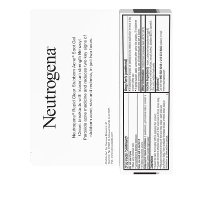 Neutrogena Rapid Clear Stubborn Acne Spot Treatment Gel, Maximum Strength 10% Benzoyl Per-oxide - Maple Wellness Supplements