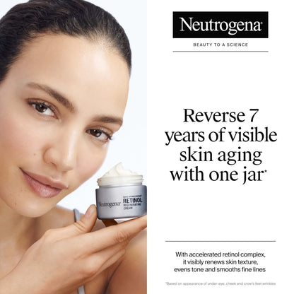 Neutrogena Rapid Wrinkle Repair Retinol Face Moisturizer, Daily Anti-Aging Face Cream with Retinol & Hyaluronic Acid to Fight Fine Lines, Wrinkles, & Dark Spots, 1.7 oz - Maple Wellness Supplements