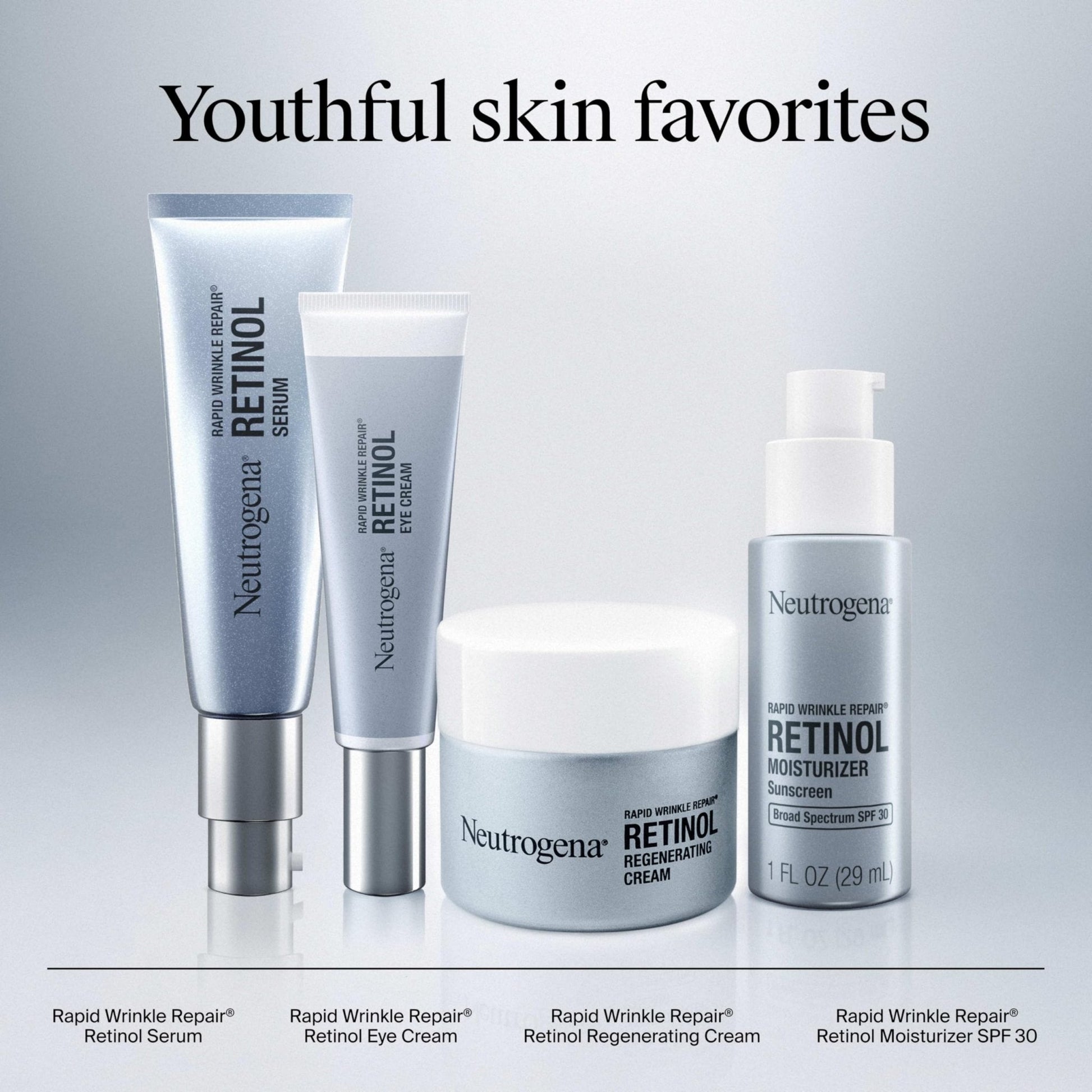 Neutrogena Rapid Wrinkle Repair Retinol Face Moisturizer, Daily Anti-Aging Face Cream with Retinol & Hyaluronic Acid to Fight Fine Lines, Wrinkles, & Dark Spots, 1.7 oz - Maple Wellness Supplements