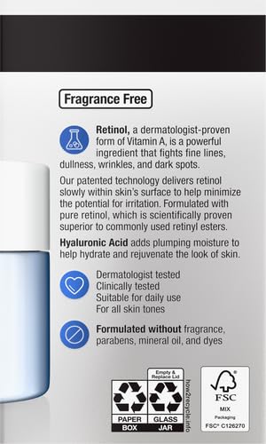 Neutrogena Rapid Wrinkle Repair, Retinol Face Moisturizer, Daily Anti-Aging Neck & Face Cream with Hyaluronic Acid, Retinol Cream - Maple Wellness Supplements
