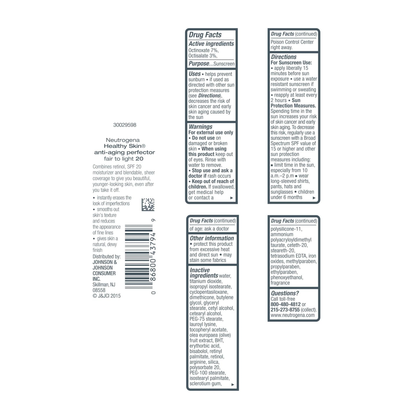 Neutrogena Retinol Treatment and Tinted Facial Moisturizer, Healthy Skin Anti-Aging Perfector with Broad Spectrum SPF 20 Sunscreen - Maple Wellness Supplements