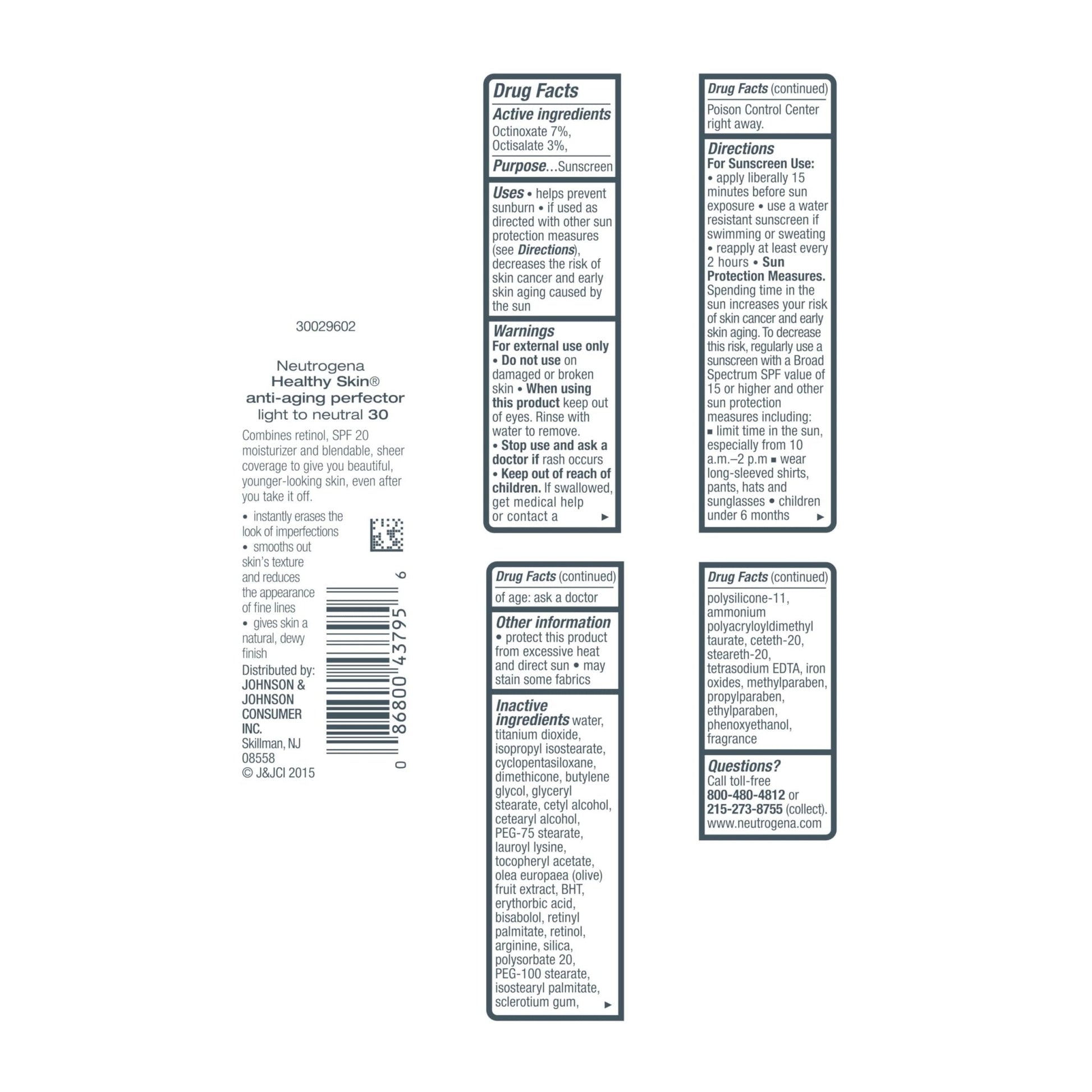 Neutrogena Retinol Treatment & Tinted Facial Moisturizer, Healthy Skin Anti-Aging Perfector - Maple Wellness Supplements