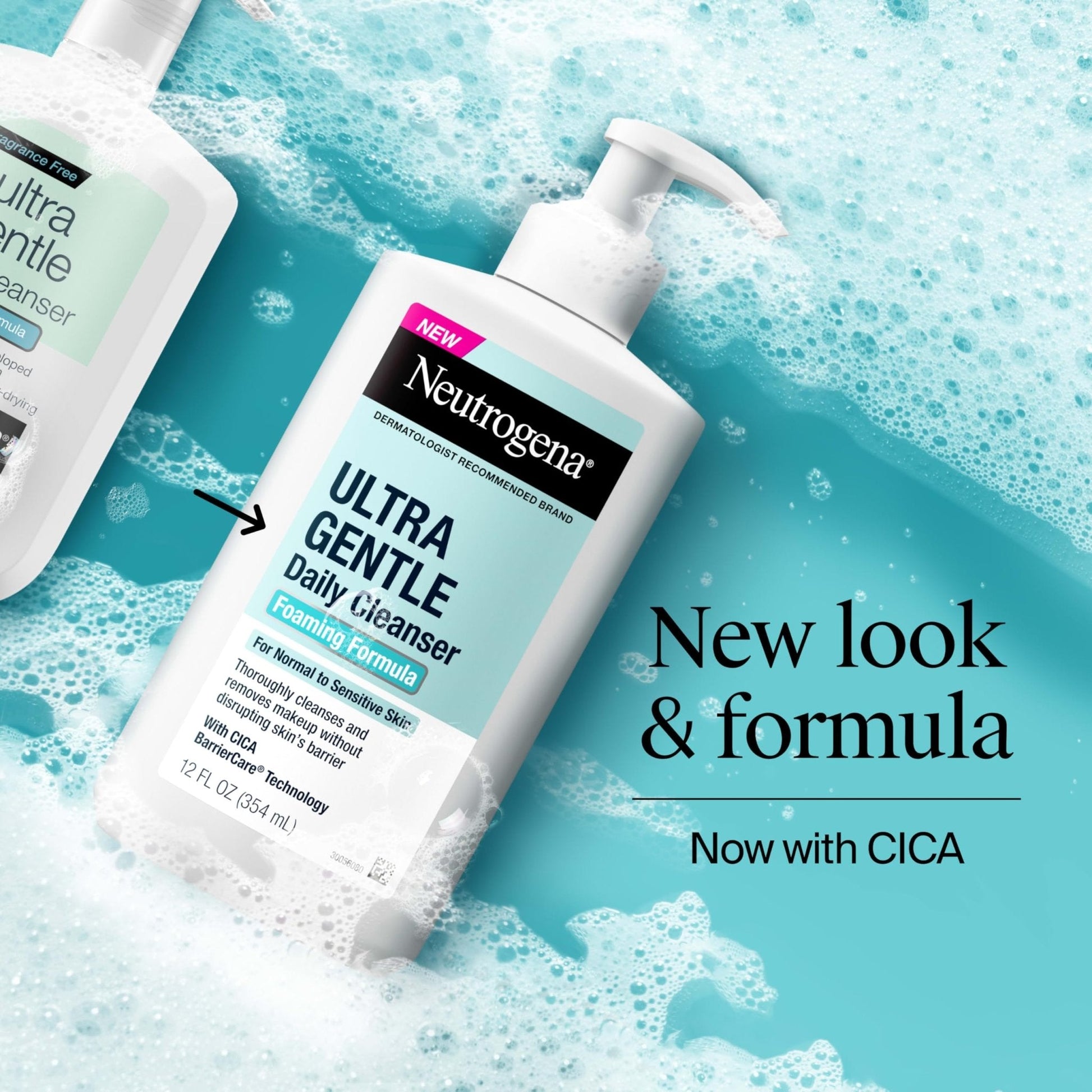 Neutrogena Ultra Gentle Foaming Facial Cleanser, Fragrance Free Hydrating Face Wash for Sensitive Skin, Daily Non Over Drying Makeup Remover - Maple Wellness Supplements