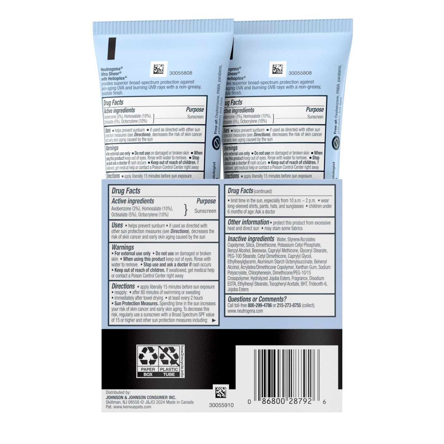 Neutrogena Ultra Sheer Dry-Touch Sunscreen For Face & Body, SPF 45 Broad Spectrum UVA/UVB Protection - Maple Wellness Supplements