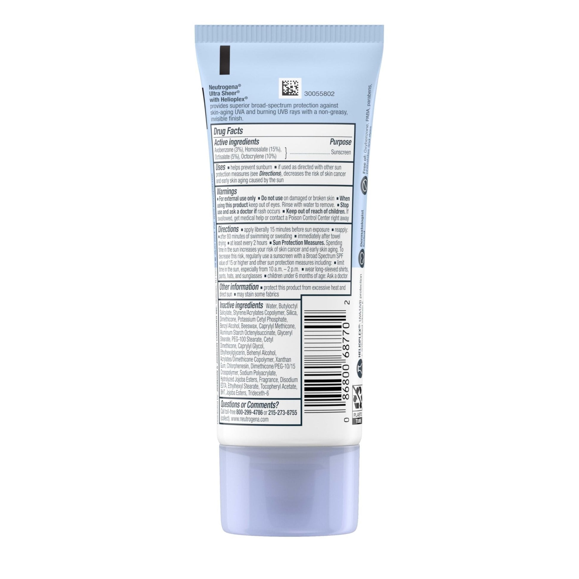 Neutrogena Ultra Sheer Dry-Touch Sunscreen Lotion SPF 70, Broad Spectrum, Water Resistant 80 Min - Maple Wellness Supplements