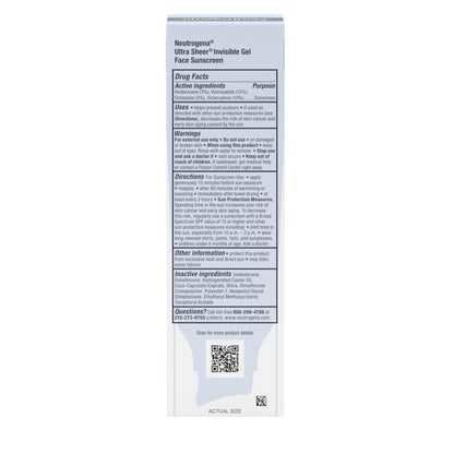 Neutrogena Ultra Sheer Invisible Gel Face Sunscreen SPF 40, Facial Sunscreen & Moisturizer - Maple Wellness Supplements