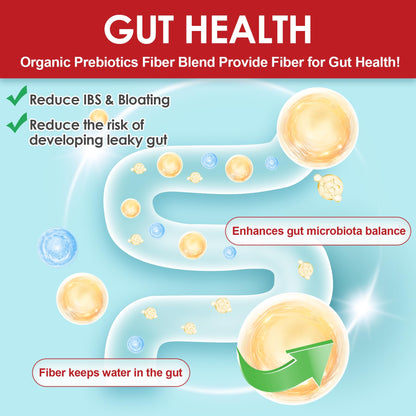 NEVISS Probiotic + Prebiotic Gummies for Adults & Kids 4+, Sugar Free Chewable 50 Billion CFUs w/Fiber, Vitamin B1 B2 D3 & Zinc, for Digestive & Gut Health - Maple Wellness Supplements