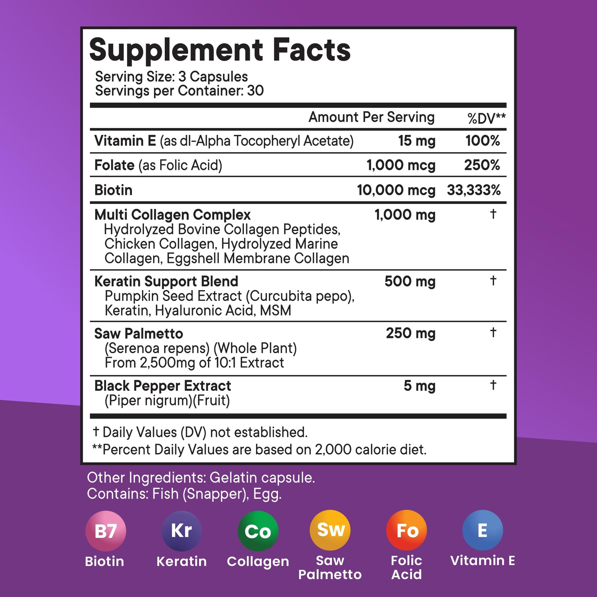 NEW AGE Biotin Collagen Keratin Hyaluronic Acid - 50,000mcg Hair Growth Vitamins for Men and Women, Nails, Hair, Skin Vitamins and DHT Blocker with Vitamin E Folic - Maple Wellness Supplements