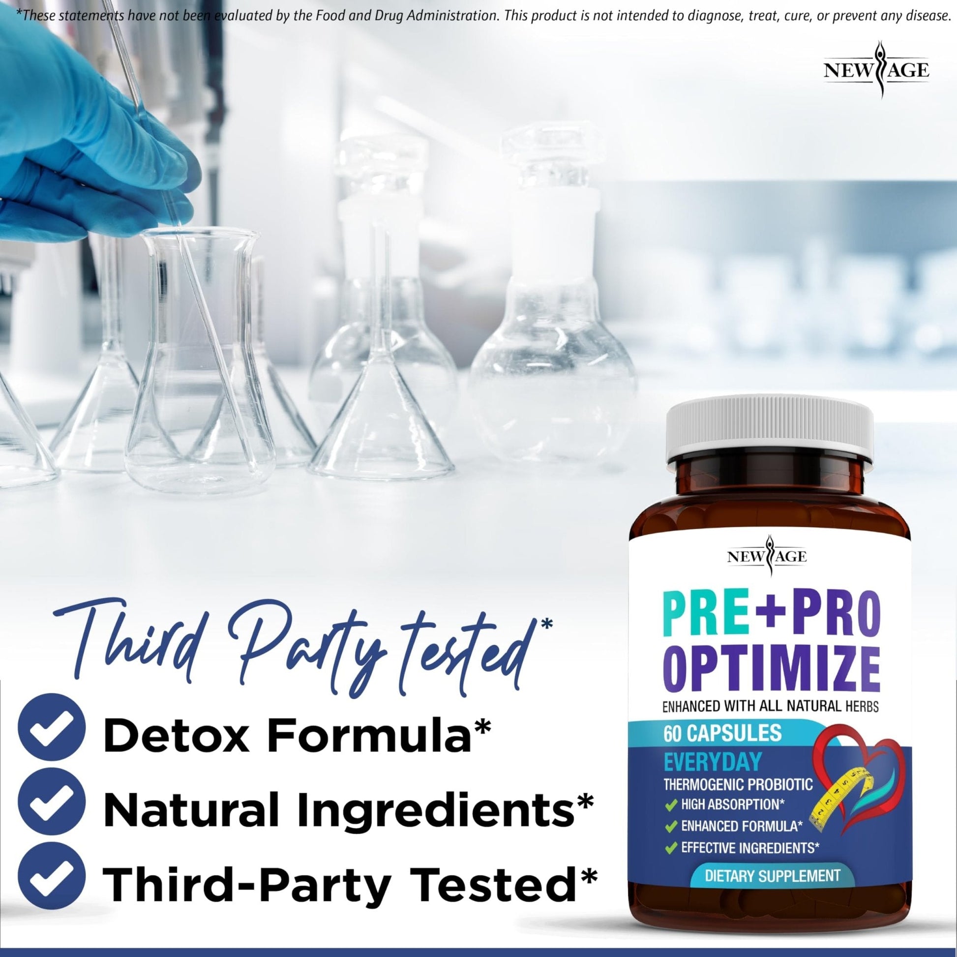 NEW AGE Pro Optimize Probiotics for Women, Menopause, Digestive Health - Support for Bloating, Hot Flashes, Joint Support, Night Sweats - Maple Wellness Supplements