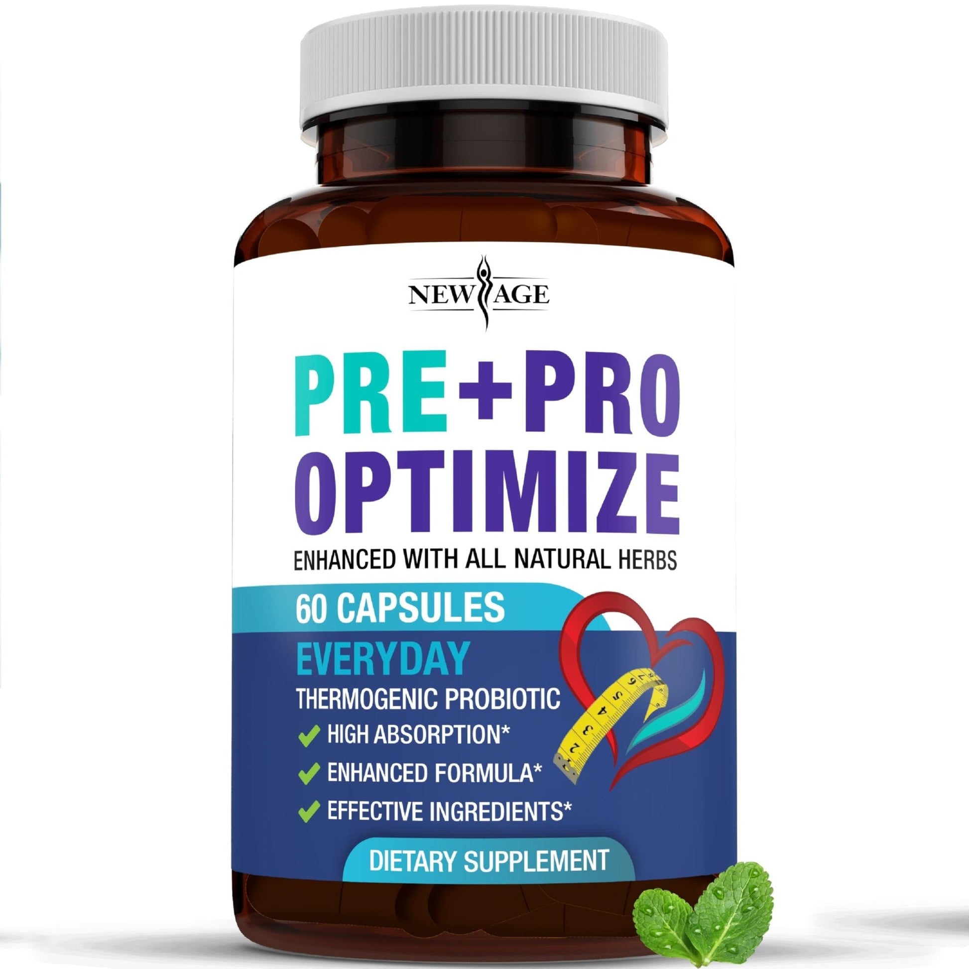NEW AGE Pro Optimize Probiotics for Women, Menopause, Digestive Health - Support for Bloating, Hot Flashes, Joint Support, Night Sweats - Maple Wellness Supplements