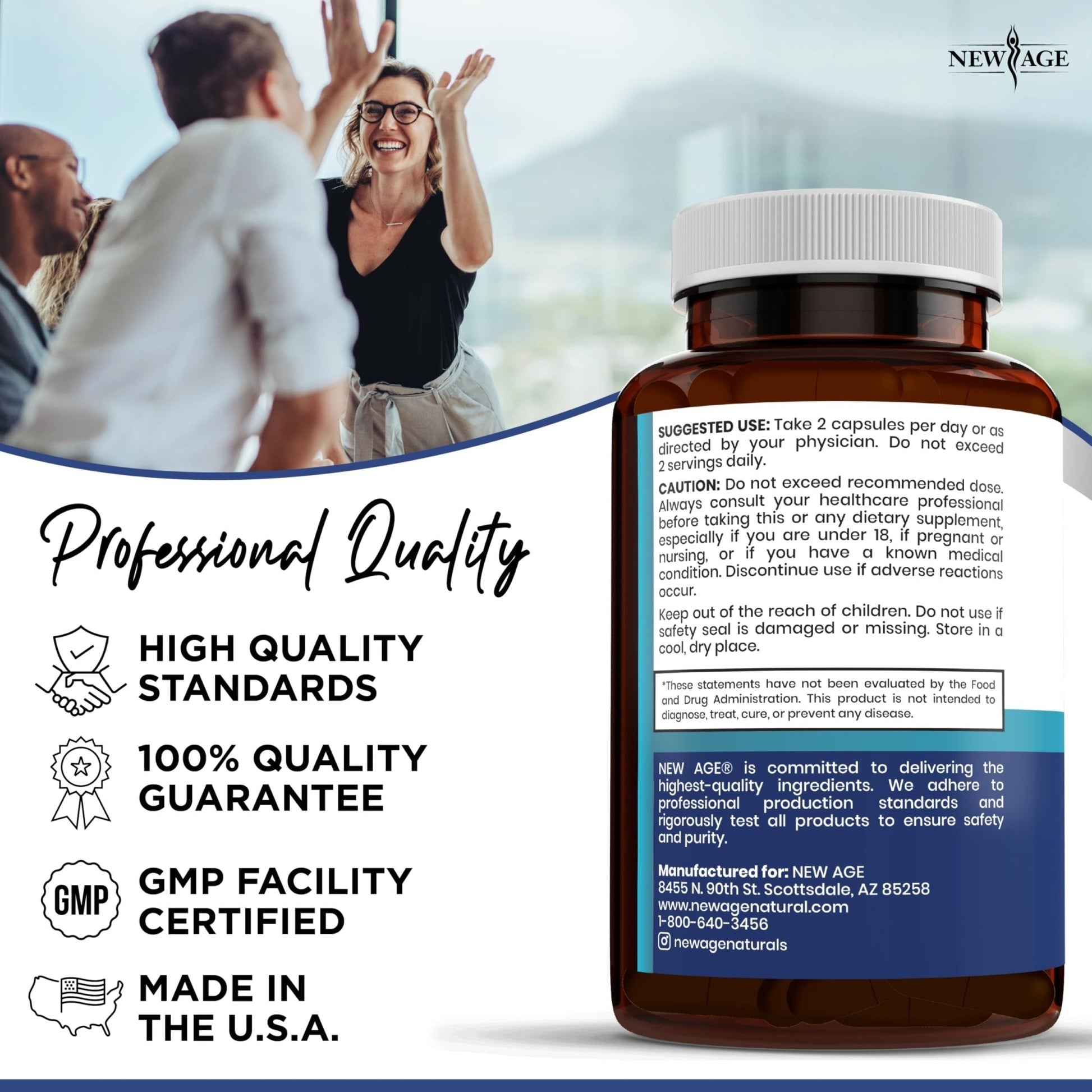 NEW AGE Pro Optimize Probiotics for Women, Menopause, Digestive Health - Support for Bloating, Hot Flashes, Joint Support, Night Sweats - Maple Wellness Supplements