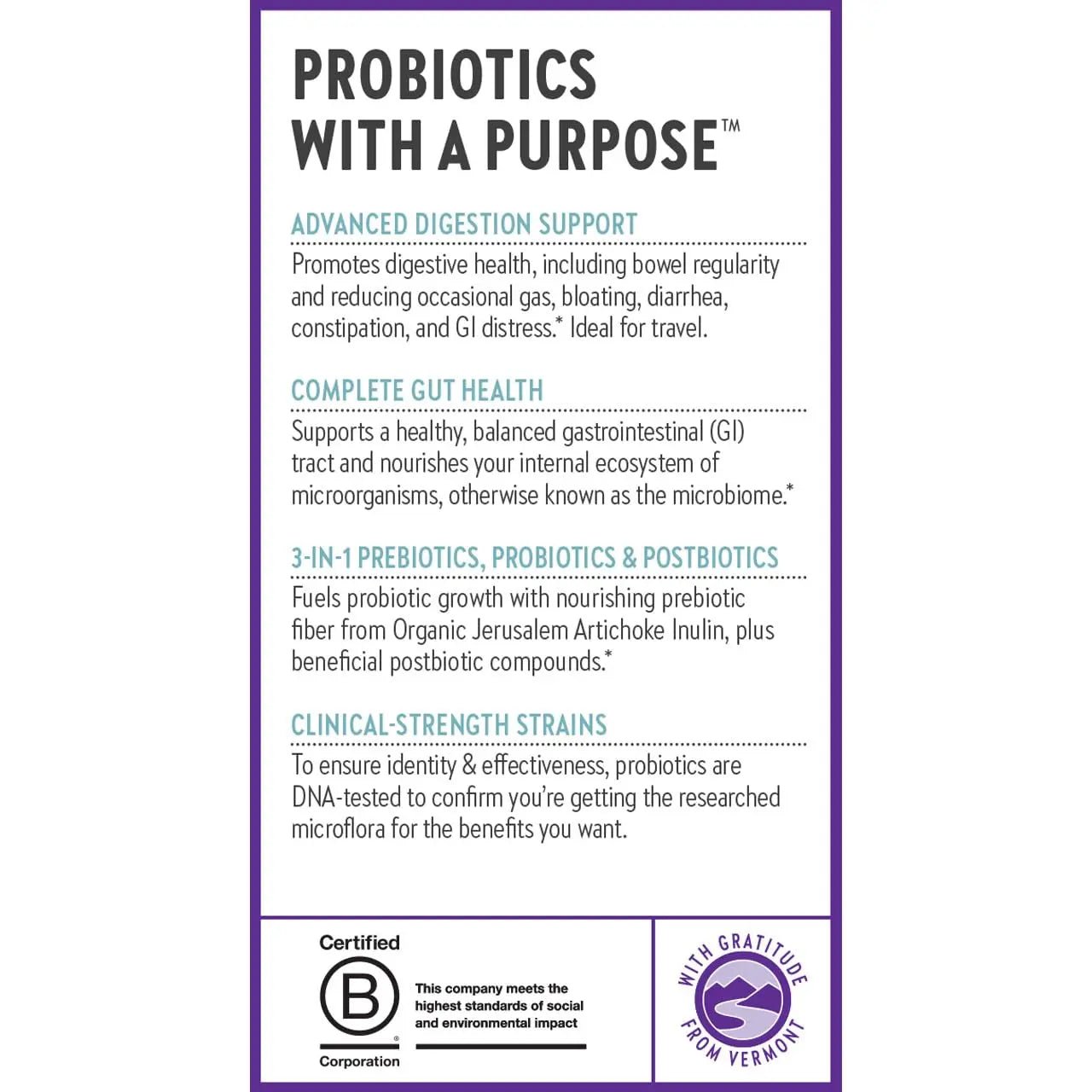 New Chapter All-Flora Probiotic for Advanced Digestion & Complete Gut Health with Prebiotics + Postbiotics, Clinical-Strength Strains, 100% Vegetarian, Non-GMO, Shelf Stable - 60 ct (2 Month Supply) - Maple Wellness Supplements