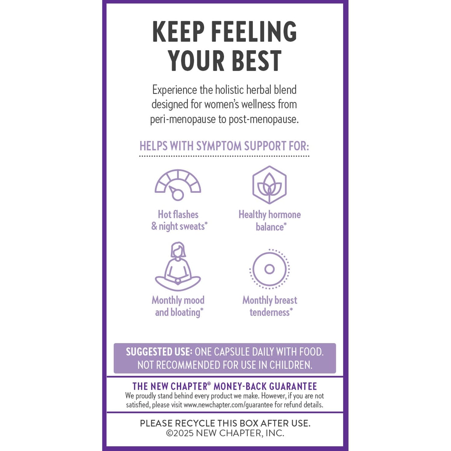 New Chapter Menopause Supplement - Estrotone Herbal Hormone Balance for Women in Perimenopause, with Black Cohosh for Hot Flash Relief & to Reduce Night Sweats + Vitex, No Added Hormones - 30 ct - Maple Wellness Supplements