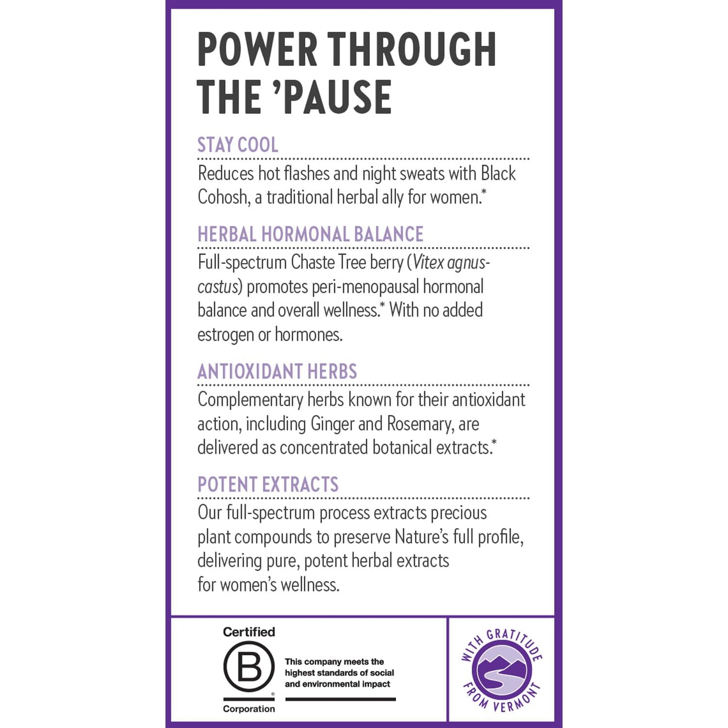 New Chapter Menopause Supplement - Estrotone Herbal Hormone Balance for Women in Perimenopause, with Black Cohosh for Hot Flash Relief & to Reduce Night Sweats + Vitex, No Added Hormones - 60 ct - Maple Wellness Supplements