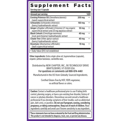 New Chapter Menopause Supplement - Estrotone Herbal Hormone Balance for Women in Perimenopause, with Black Cohosh for Hot Flash Relief & to Reduce Night Sweats + Vitex, No Added Hormones - 60 ct - Maple Wellness Supplements