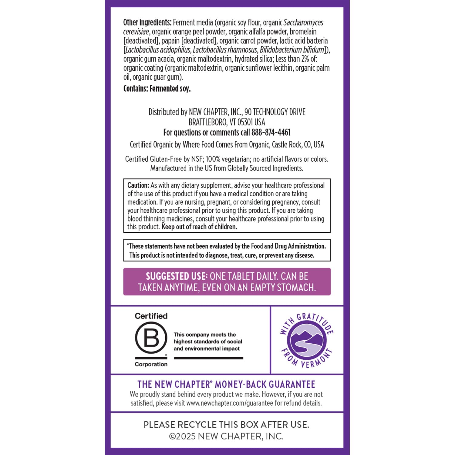 New Chapter Women’s Multivitamin 40+, extra B6 & B12, Biotin for Hair Growth, D3, Vit C, Zinc for Immune & Stress Support, Gentle on an Empty Stomach - Maple Wellness Supplements