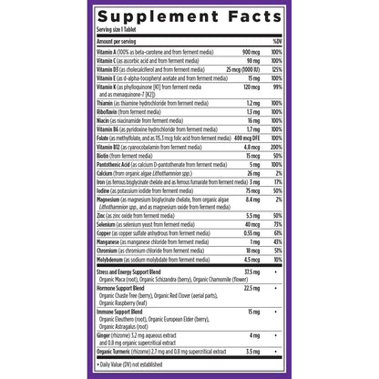 New Chapter Women’s Multivitamin, Iron, B6, B12, Biotin for Hair Growth, D3, Vit C, Zinc for Immune & Stress Support, Gentle on an Empty Stomach, One Daily, Non-GMO, Gluten-Free, 18+, 72 Tablets - Maple Wellness Supplements