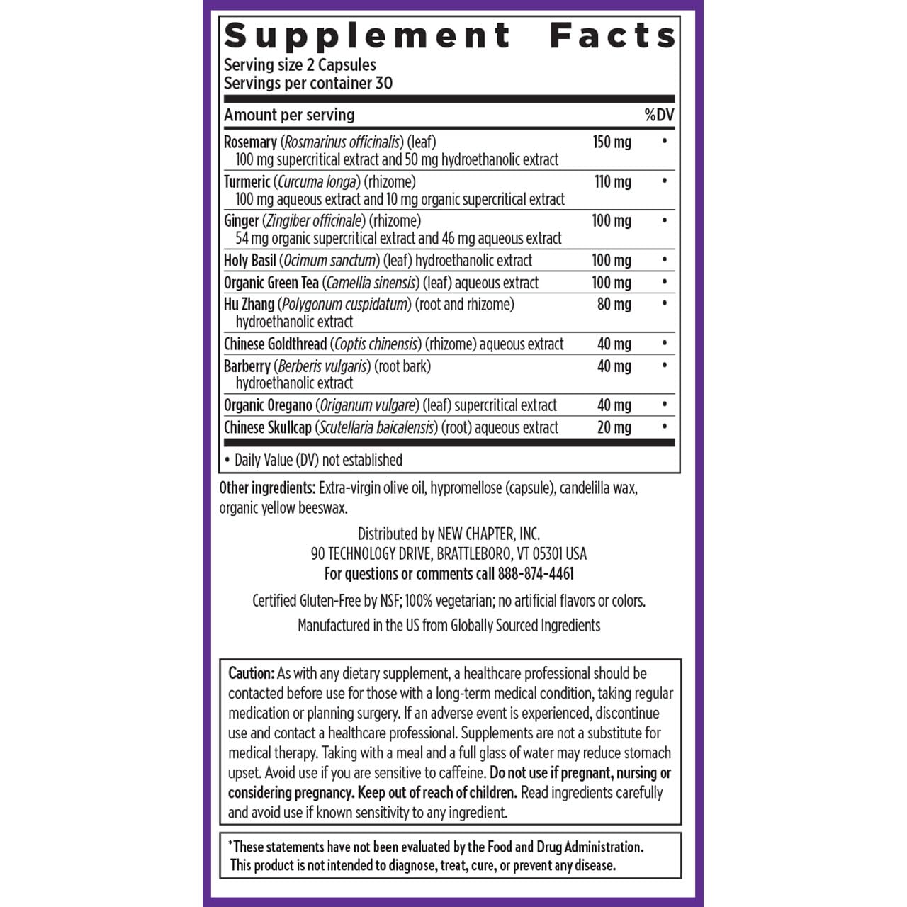 New Chapter Zyflamend™ Joint Supplement & Herbal Pain Relief – 10-in-1 Superfood Blend with Turmeric, Ginger & Green Tea - for Healthy Inflammation Response, Mobility & Flexibility, 60 Capsules - Maple Wellness Supplements