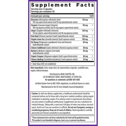 New Chapter Zyflamend™ Joint Supplement & Herbal Pain Relief – 10-in-1 Superfood Blend with Turmeric, Ginger & Green Tea - for Healthy Inflammation Response, Mobility & Flexibility, 60 Capsules - Maple Wellness Supplements