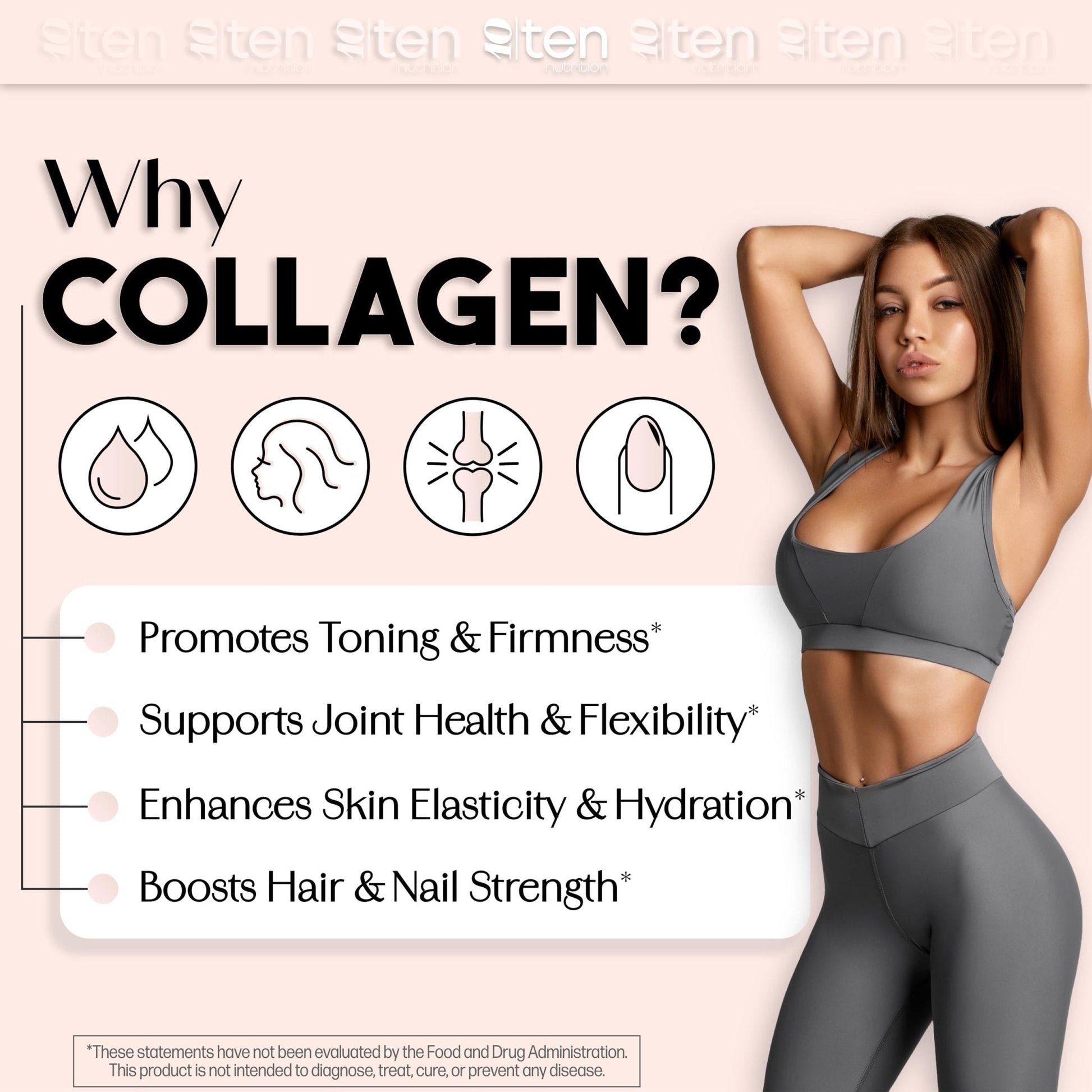 New - Creatine + Collagen for Women – Supports Lean Muscle Growth & Development, Booty Gain, Energy & Recovery – 5g Creatine Monohydrate Plus 5000mg Collagen Peptides Combo – Unflavored, 30 Servings - Maple Wellness Supplements