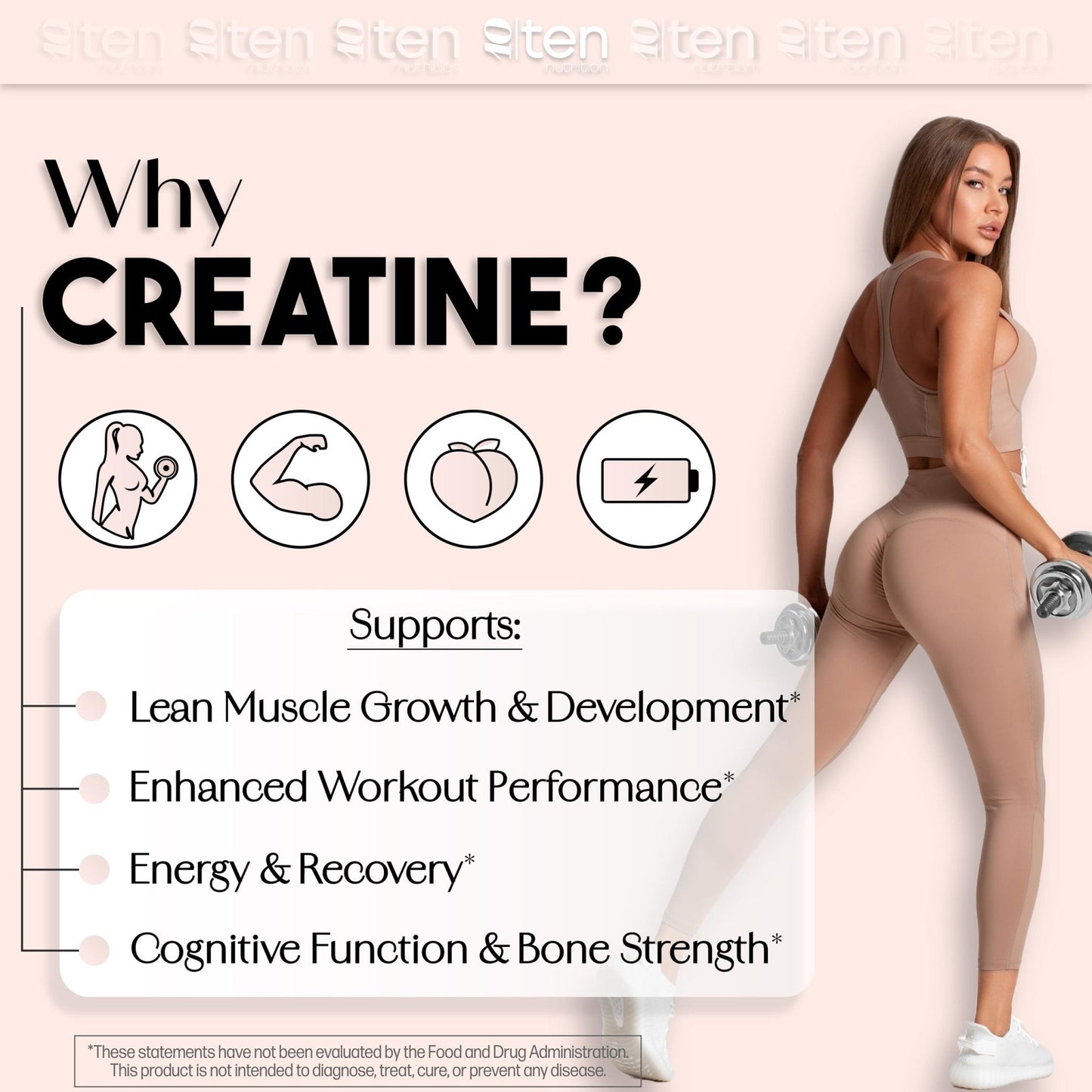 New - Creatine + Collagen for Women – Supports Lean Muscle Growth & Development, Booty Gain, Energy & Recovery – 5g Creatine Monohydrate Plus 5000mg Collagen Peptides Combo – Unflavored, 30 Servings - Maple Wellness Supplements