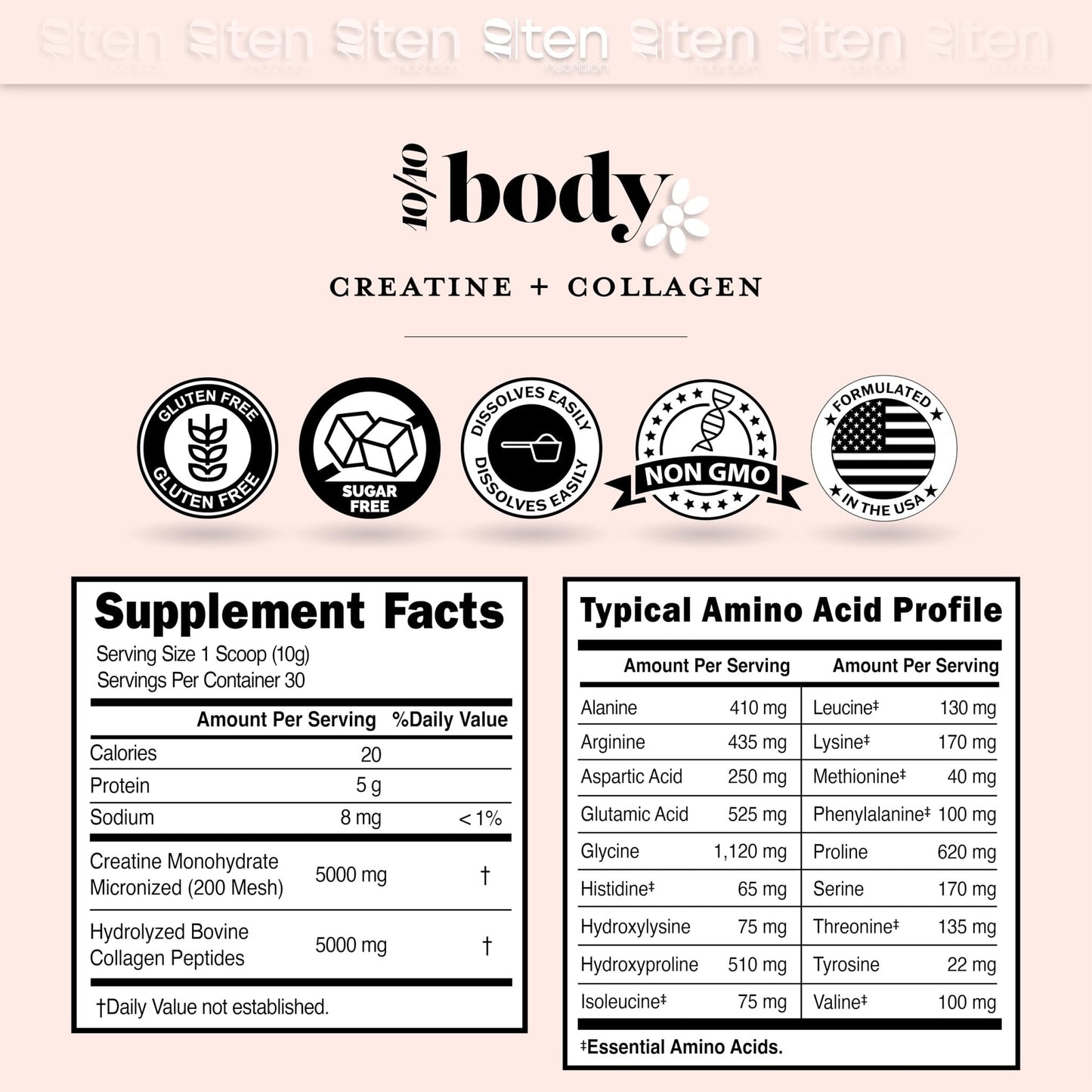 New - Creatine + Collagen for Women – Supports Lean Muscle Growth & Development, Booty Gain, Energy & Recovery – 5g Creatine Monohydrate Plus 5000mg Collagen Peptides Combo – Unflavored, 30 Servings - Maple Wellness Supplements