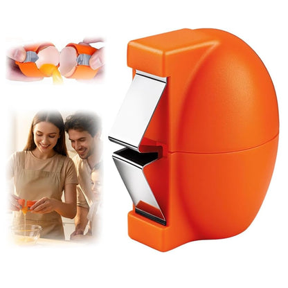 New Egg Shell Opener Egg Cracker Tool Stainless Steel, Multifunctional Egg Shell Opener for Raw Or Hard-Boiled Eggs, Kitchen Gadget for Cooking Baking (Orange Red) - Maple Wellness Supplements