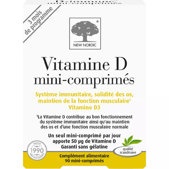 New Nordic Vitamin D 50 µg 90 mini-tablets - Maple Wellness Supplements