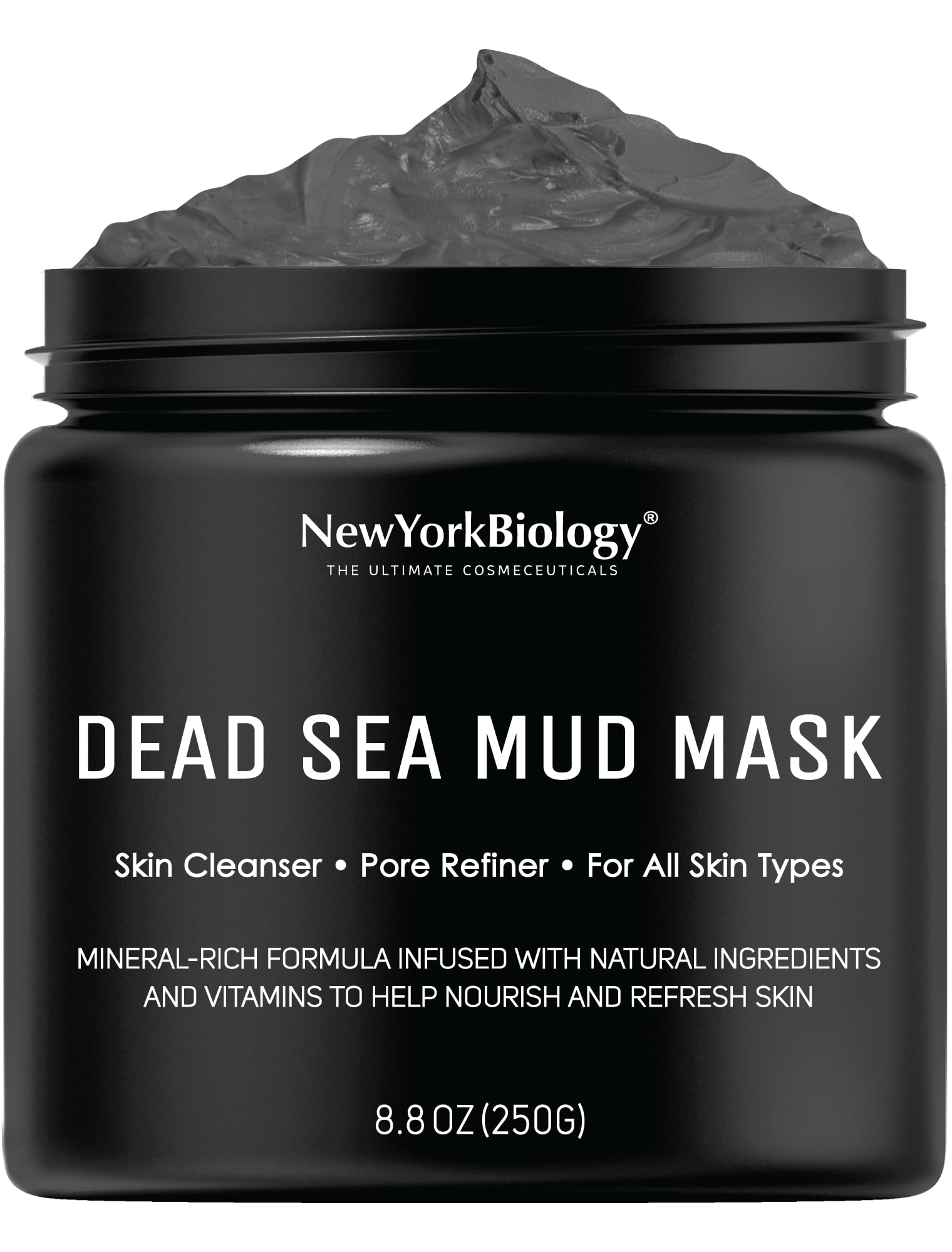 New York Biology Dead Sea Mud Mask for Face and Body | Spa Quality Pore Refiner for Oily Skin | Natural Skincare for Women & Men - Maple Wellness Supplements