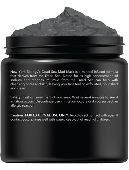 New York Biology Dead Sea Mud Mask for Face and Body | Spa Quality Pore Refiner for Oily Skin | Natural Skincare for Women & Men - Maple Wellness Supplements