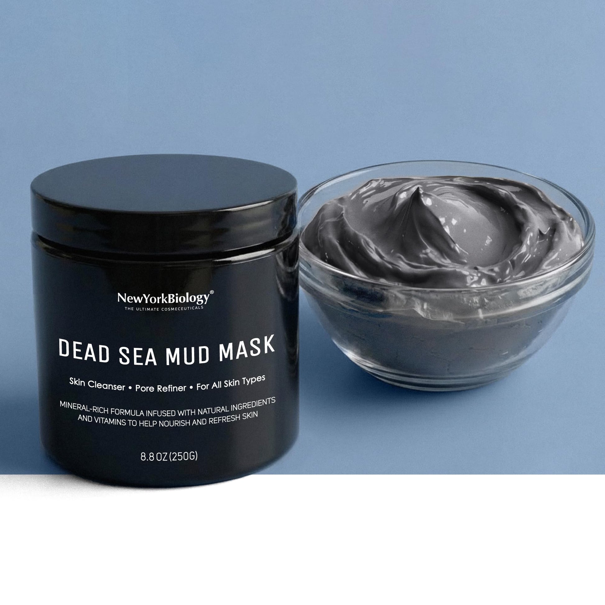 New York Biology Dead Sea Mud Mask for Face and Body | Spa Quality Pore Refiner for Oily Skin | Natural Skincare for Women & Men - Maple Wellness Supplements