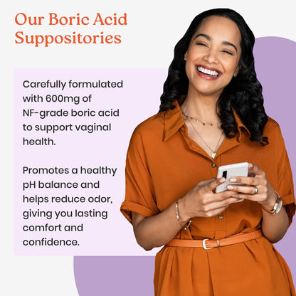 NewLife Naturals Boric Acid Suppositories for Women - 600mg | pH Balance Pills | Feminine Care | 2 Pack (60 Capsules) | Made in USA - Maple Wellness Supplements