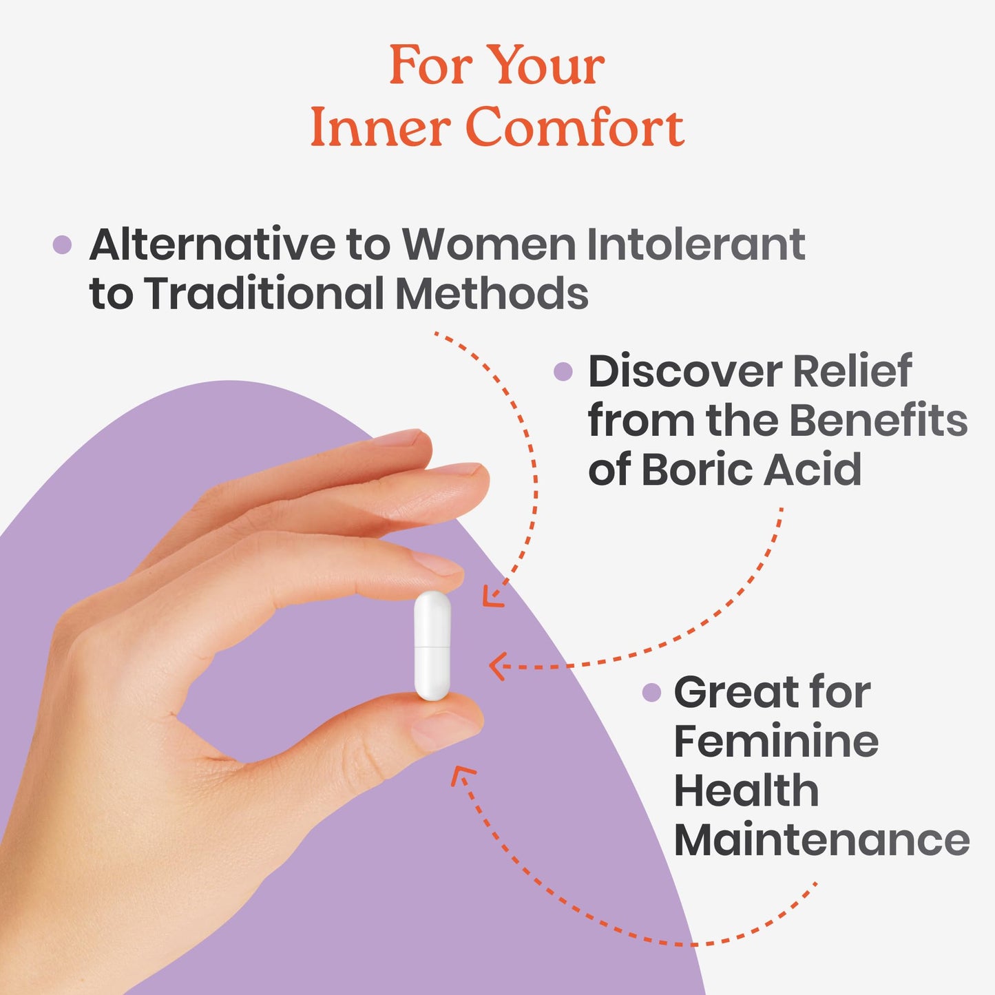 NewLife Naturals - Boric Acid Suppositories for Women pH Balance Pills - 600mg - Feminine Care - Vaginal Odor Itching Discharge BV | Made in USA | 30 Capsules - Maple Wellness Supplements