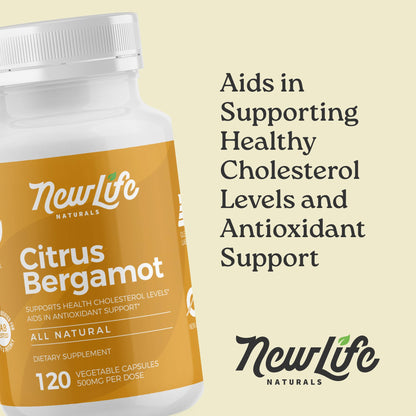 NewLife Naturals Citrus Bergamot Supplements 500 MG - Heart Health - Supplement for Wellness and Aging Support - Maple Wellness Supplements