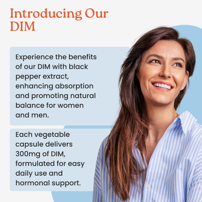NewLife Naturals DIM Supplement 300mg for Women & Men - Hormonal Acne, Estrogen Balance Pills, Post Menopause Relief | Healthy Estrogen Level | Hormonal Balance - Bioperine | PCOS - 60 Day Supply - Maple Wellness Supplements
