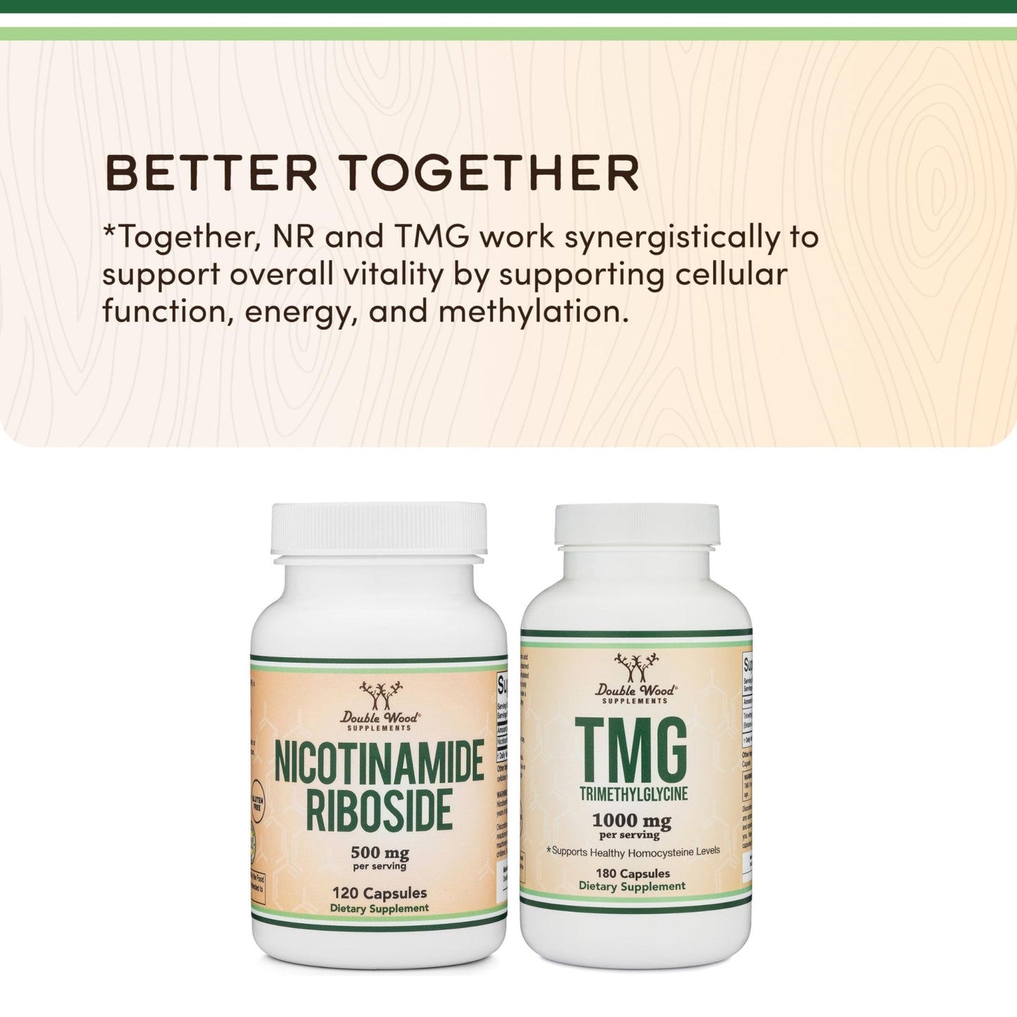 Nicotinamide Riboside - NAD Supplement to Boost Levels of NAD+ by Double Wood - Maple Wellness Supplements
