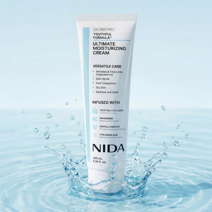NIDA Youthful Formula™ Ultimate Moisturizing Cream | Centella Asiatica, Niacinamide, Hyaluronic Acid, Collagen | Wrinkles, Fine Lines - Maple Wellness Supplements
