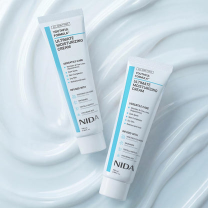 NIDA Youthful Formula™ Ultimate Moisturizing Cream | Centella Asiatica, Niacinamide, Hyaluronic Acid, Collagen | Wrinkles, Fine Lines - Maple Wellness Supplements