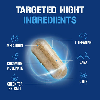 Night Time Fat Burner for Weight Loss Support - Belly Fat Burner for Men & Women with Green Tea and White Kidney Bean Extract - Nighttime Metabolism Booster & Sleep Optimizer to Help Stubborn Fat Loss - Maple Wellness Supplements