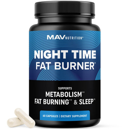 Night Time Fat Burner for Weight Loss Support & Sleep Aid | Appetite Suppressant, Carb Blocker, Nighttime Metabolism Booster for Stomach Fat Burner - Maple Wellness Supplements