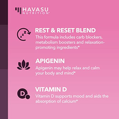 Night Time Fat Burner for Women | Weight Loss and Sleep Support Blend With Apigenin - Maple Wellness Supplements