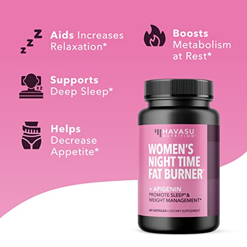 Night Time Fat Burner for Women | Weight Loss and Sleep Support Blend With Apigenin - Maple Wellness Supplements