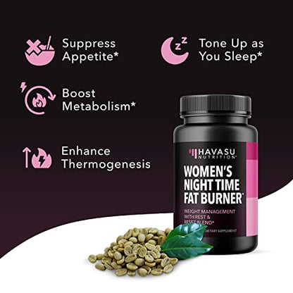 Night Time Fat Burner for Women | Weight Loss and Sleep Support Blend With Vitamin D - Maple Wellness Supplements