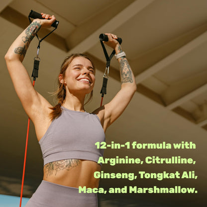 Nitric Oxide Supplement 3,000mg, 300 Capsules | 12-in-1 Complex for Men & Women – Arginine, Citrulline, Korean Red Ginseng, - Maple Wellness Supplements